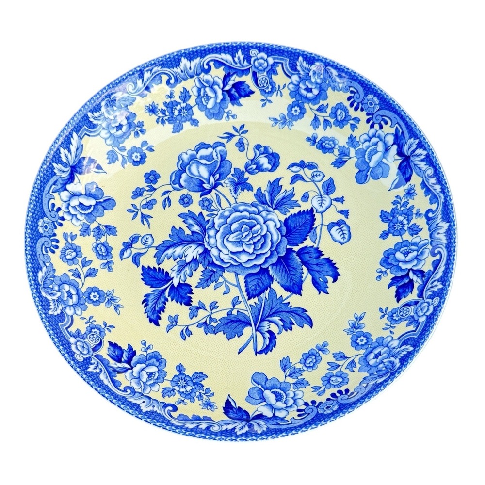 Spode Blue Room Garden Collection British Flowers Rosa 9 Inch Pasta Soup Bowl